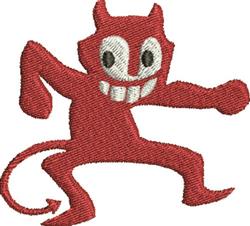 beginner-friendly autumn angel machine embroidery pattern - Crazy Devil for reusable tote bags