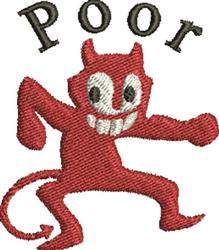 angel beginner-friendly machine embroidery - Poor Devil perfect for Themed Bags