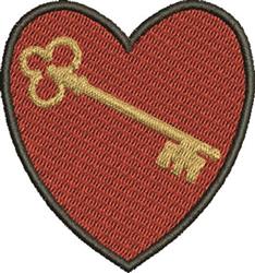 Key To Heart Embroidery Design