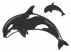 Orca Whales Embroidery Design | EmbroideryDesigns.com