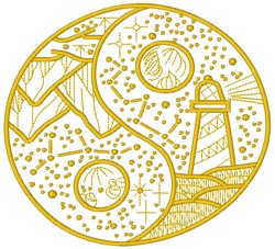 yingyang様 Yin-Yang Symbol Embroidery Design | EmbroideryDesigns.com