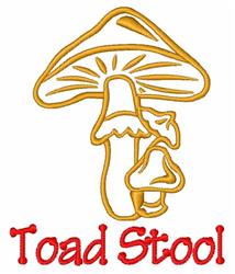 Toad Stool - 4x4 mushroom beginner-friendly embroidery design for kitchen tea towels