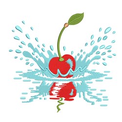 beginner-friendly leaf machine embroidery pattern - Cherry Splash for Quilt Borders