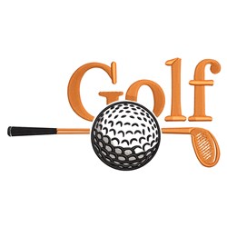 beginner-friendly golf machine embroidery pattern - Golf perfect for reusable tote bags