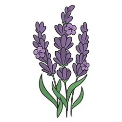 leaf detailed machine embroidery - Lavender Fields perfect for patchwork quilt blocks