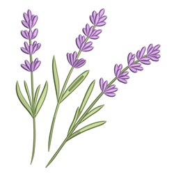 beginner-friendly leaf machine embroidery pattern - Lavender Fields for reusable tote bags