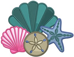 detailed summer shell machine embroidery pattern - Ocean Shells for Special Occasion Bags