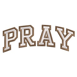 beginner-friendly pray machine embroidery pattern - Pray perfect for kitchen aprons