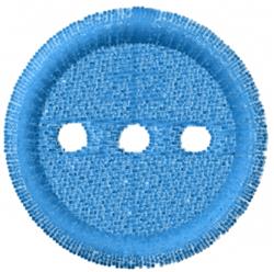 Blue Button - 4x4 button quick stitch embroidery design for Christmas Table Settings