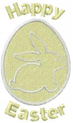 bunny rabbit beginner-friendly machine embroidery - Easter Egg for kitchen tea towels