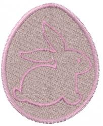 beginner-friendly spring bunny rabbit machine embroidery pattern - Easter Egg for decorative pillow covers