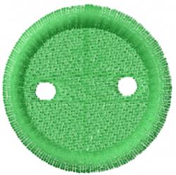button quick stitch machine embroidery - Green Button for decorative wall hangings