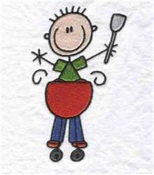 camping detailed machine digital embroidery - Boy Camping perfect for Recipe Books