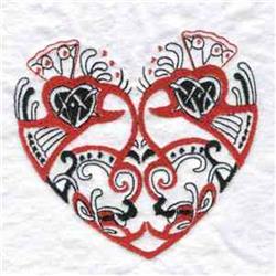 Celtic Heart - 5x7 heart detailed machine embroidery design for reusable tote bags
