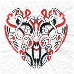 detailed valentine heart machine embroidery pattern - Knotwork Heart for reusable tote bags