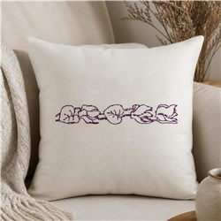 leaf redwork machine embroidery - Redwork Flowers Border perfect for reusable tote bags