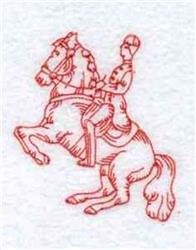 Redwork Horse - 4x4 horse redwork machine embroidery design perfect for Riding Gear