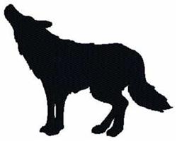 beginner-friendly puppy dog machine embroidery pattern - Wolf Silhouette for reusable tote bags