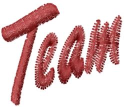 Team Text - 4x4 text quick stitch machine embroidery design for reusable tote bags