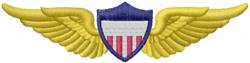 Wing Shield - 5x7 shield beginner-friendly embroidery design for Jacket Patches