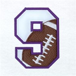 5x7 applique football pattern - 9 Football Applique perfect for Jersey Numbers