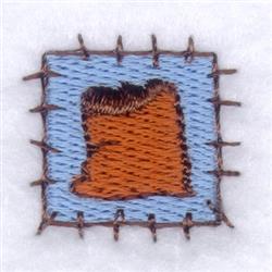 Stylized brown hat with darker brown outline on a light blue background, playful design perfect for kids.