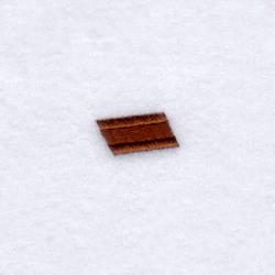 Simple rectangular design in rich brown with fabric texture, set on a light background. Minimalist style.