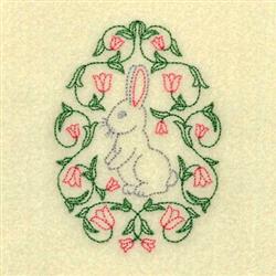 Bunny Easter Egg - 4x4 bunny rabbit beginner-friendly embroidery design for decorative wall hangings