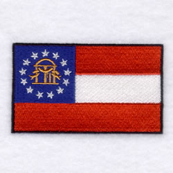 4 SIZES Georgia Flag Embroidery Design