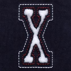 LETTER X Embroidered Patch