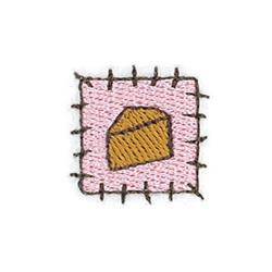 patch quick stitch machine embroidery - Cheese Patch perfect for patchwork quilt blocks