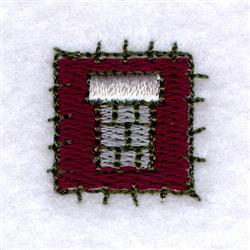 Chimney Patch - 4x4 patch quick stitch machine embroidery design for Coasters