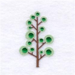 Circle Leaf Tree - 4x4 tree beginner-friendly embroidery design for reusable tote bags
