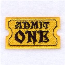 Circus Ticket - 4x4 ticket beginner-friendly embroidery design for Event Flyers