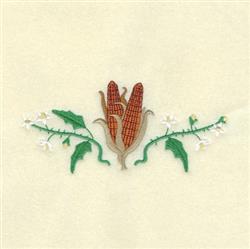 Corn Border - 5x7 leaf detailed machine embroidery design perfect for Table Linens