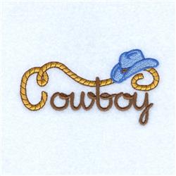 Cowboy Script - 5x7 script beginner-friendly embroidery design for reusable tote bags