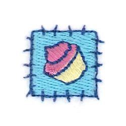 quick stitch patch machine embroidery pattern - Cupcake Patch for kitchen tea towels