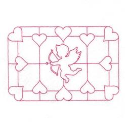 angel redwork machine embroidery - Cupid Rectangle perfect for decorative pillow covers