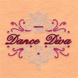 detailed diva machine embroidery pattern - Dance Diva perfect for cute baby onesies