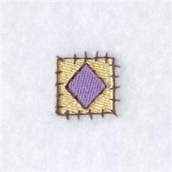 Diamond Patch - 4x4 patch quick stitch machine embroidery design for kitchen aprons