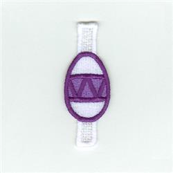 FSL Easter egg in purple and white with a geometric pattern, perfect for festive Easter decorations.