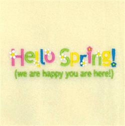 beginner-friendly spring spring! machine embroidery pattern - Hello Spring! for decorative pillow covers