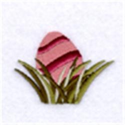 beginner-friendly easter leaf machine embroidery pattern - Hidden Egg for reusable tote bags