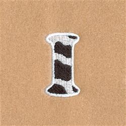 quick stitch high machine embroidery pattern - I Cow Font 1 12 High for decorative pillow covers