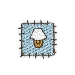 patch quick stitch machine embroidery - Lamp Patch perfect for patchwork quilt blocks