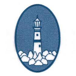 lighthouse detailed machine embroidery - Lighthouse perfect for Marine Uniforms