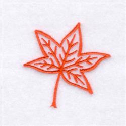 beginner-friendly autumn leaf machine embroidery pattern - Maple Leaf for reusable tote bags