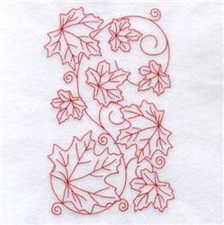 leaf redwork machine embroidery - Maple Leaf Redwork for decorative pillow covers