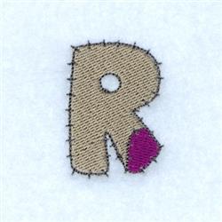 Patch R - 4x4 patch quick stitch machine embroidery design for Kids Backpacks