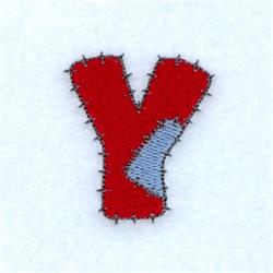 quick stitch patch machine embroidery pattern - Patch Y perfect for cute baby onesies